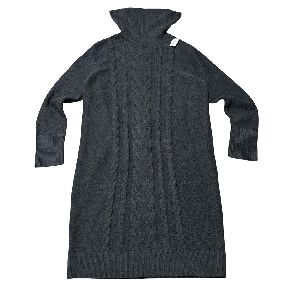 NWT Banana Republic‎ Cable Knit Sweater Dress Gray Size Medium 21 x 37.5